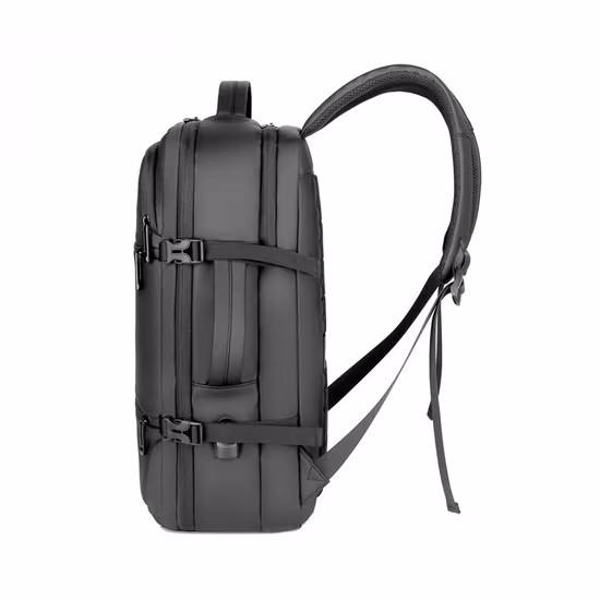 Heißer Verkauf Untersitztasche Maßgeschneiderter wasserdichter umgekehrter Stoff 15,6 Zoll langlebiger Business-Laptop-Rucksack mit USB-Anschluss